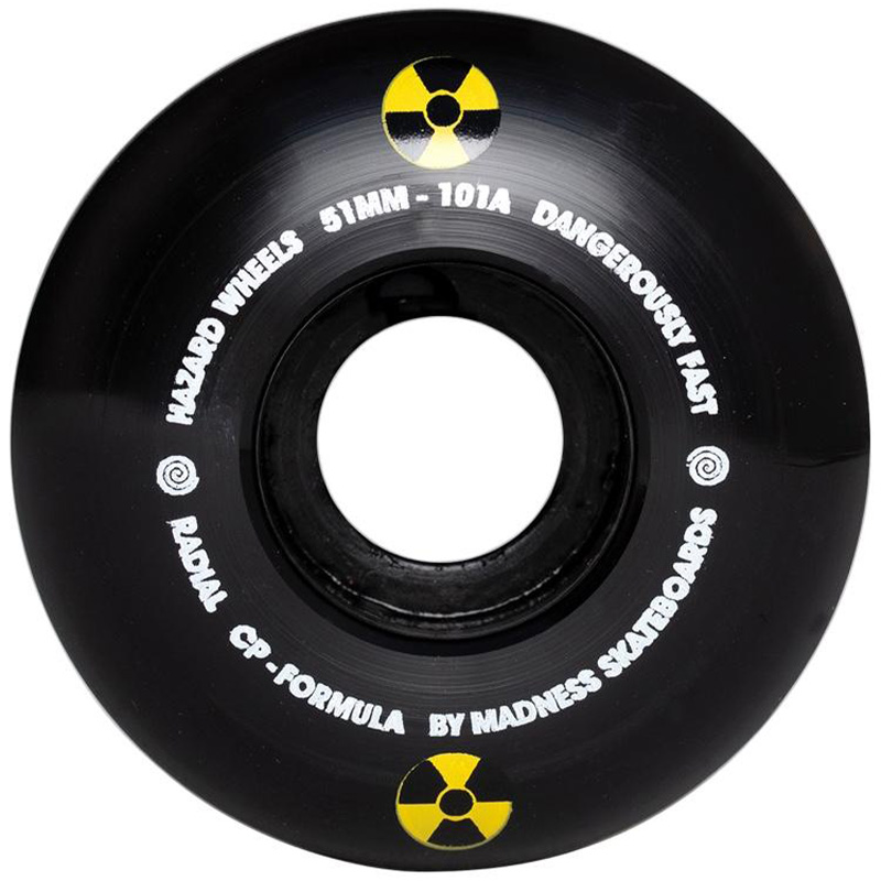 Hazard Swirl CP Radial Wheels Black 53mm