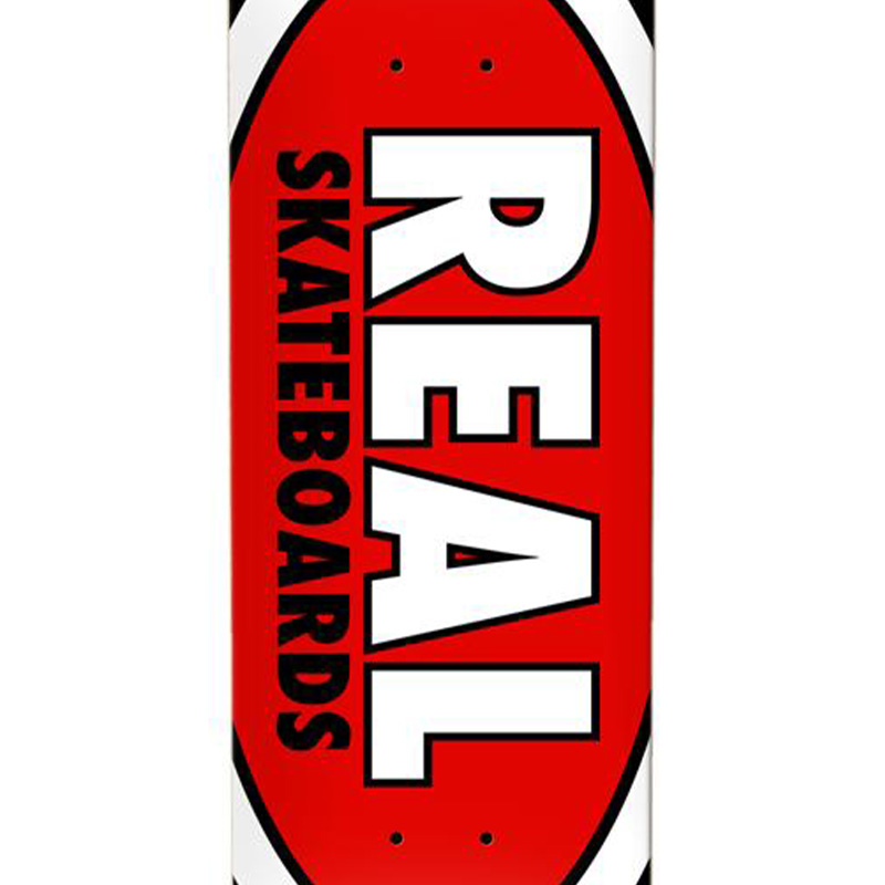 Real Team Classic Oval Skateboard Deck Red 8.12 Real Team Classic Oval Skateboard Deck Red 8.12