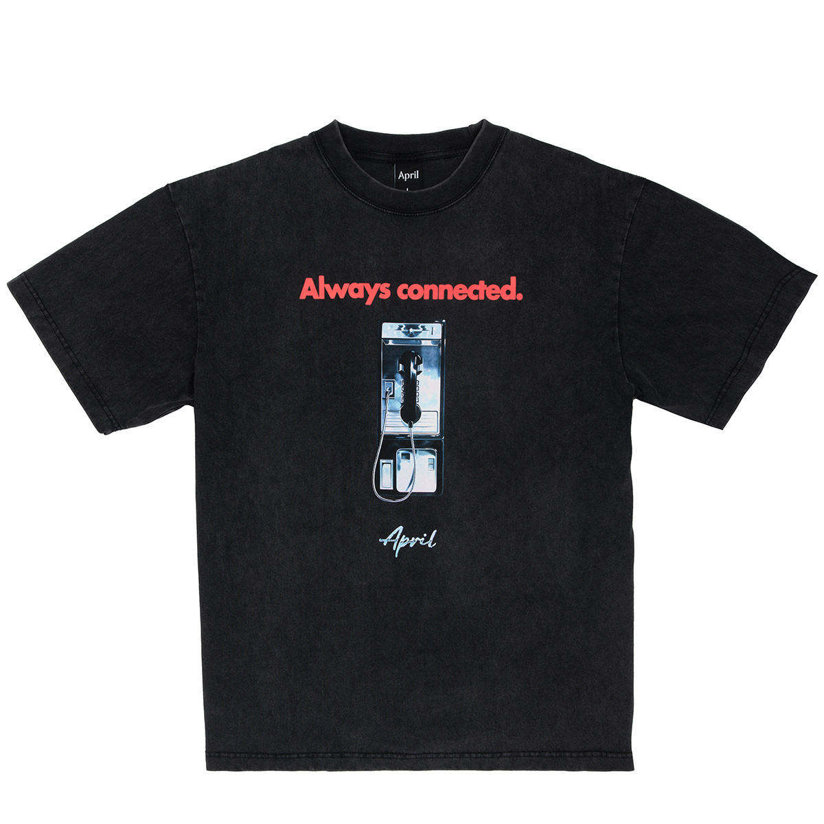 April Always Connected T-shirt Vintage Black April Always Connected T-shirt Vintage Black