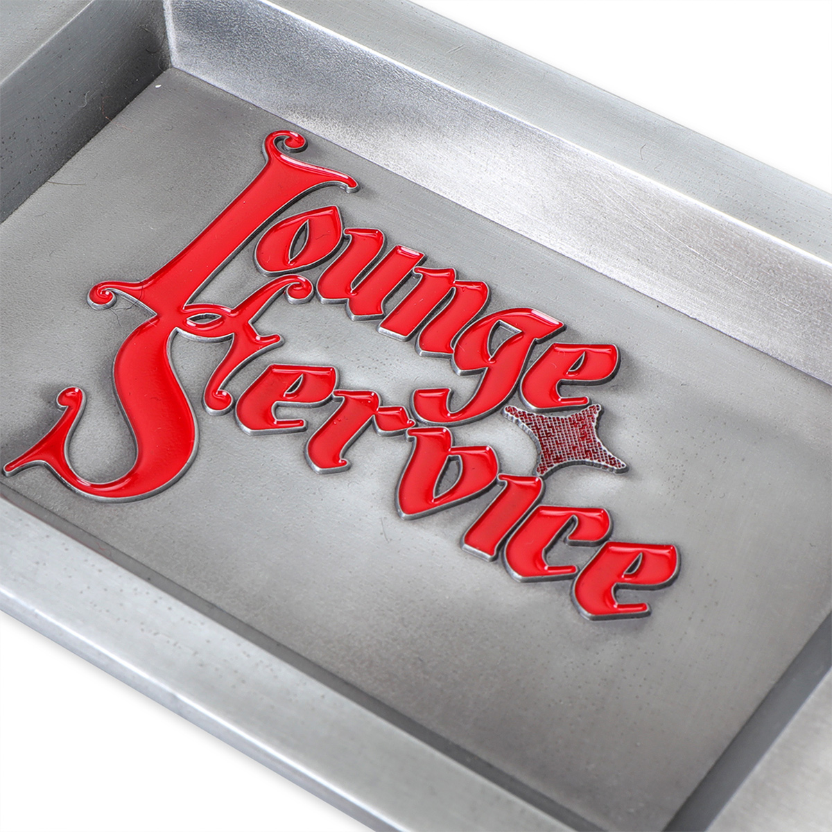 Pass Port Lounge Service Coin Tray Antique Silver