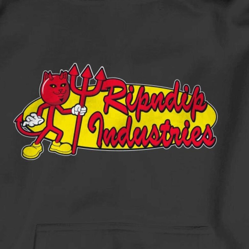 RIPNDIP RIPNDIP Industries Hoodie Vintage Black RIPNDIP RIPNDIP Industries Hoodie Vintage Black