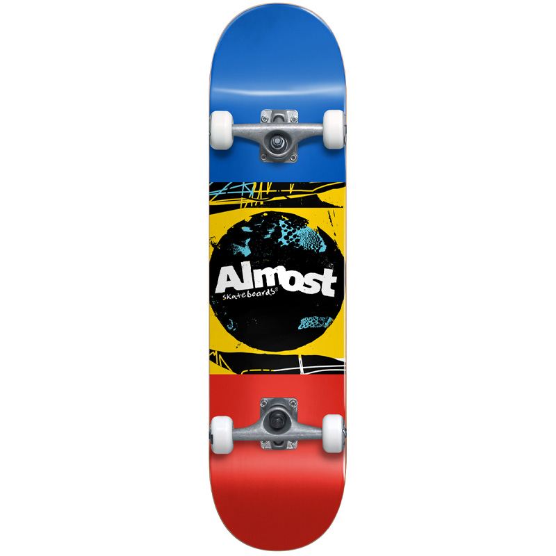 Almost Scum Punk Resin Complete Skateboard w/Soft Wheels Blue 8.0 Almost Scum Punk Resin Complete Skateboard w/Soft Wheels Blue 8.0