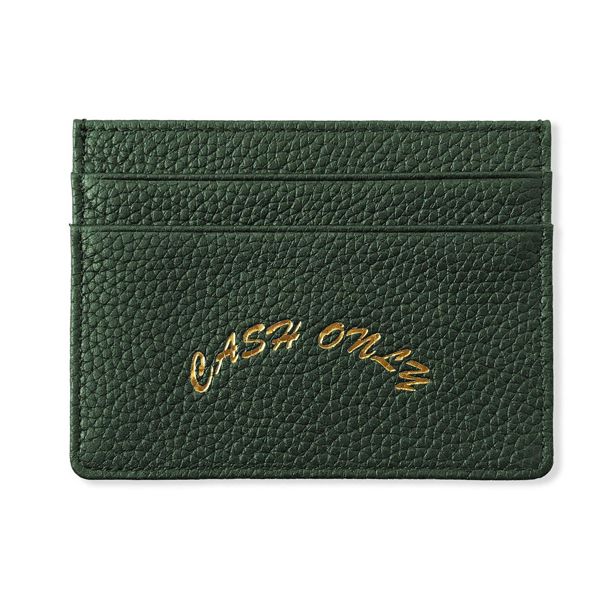 Cash Only Leather Cardholder Emerald