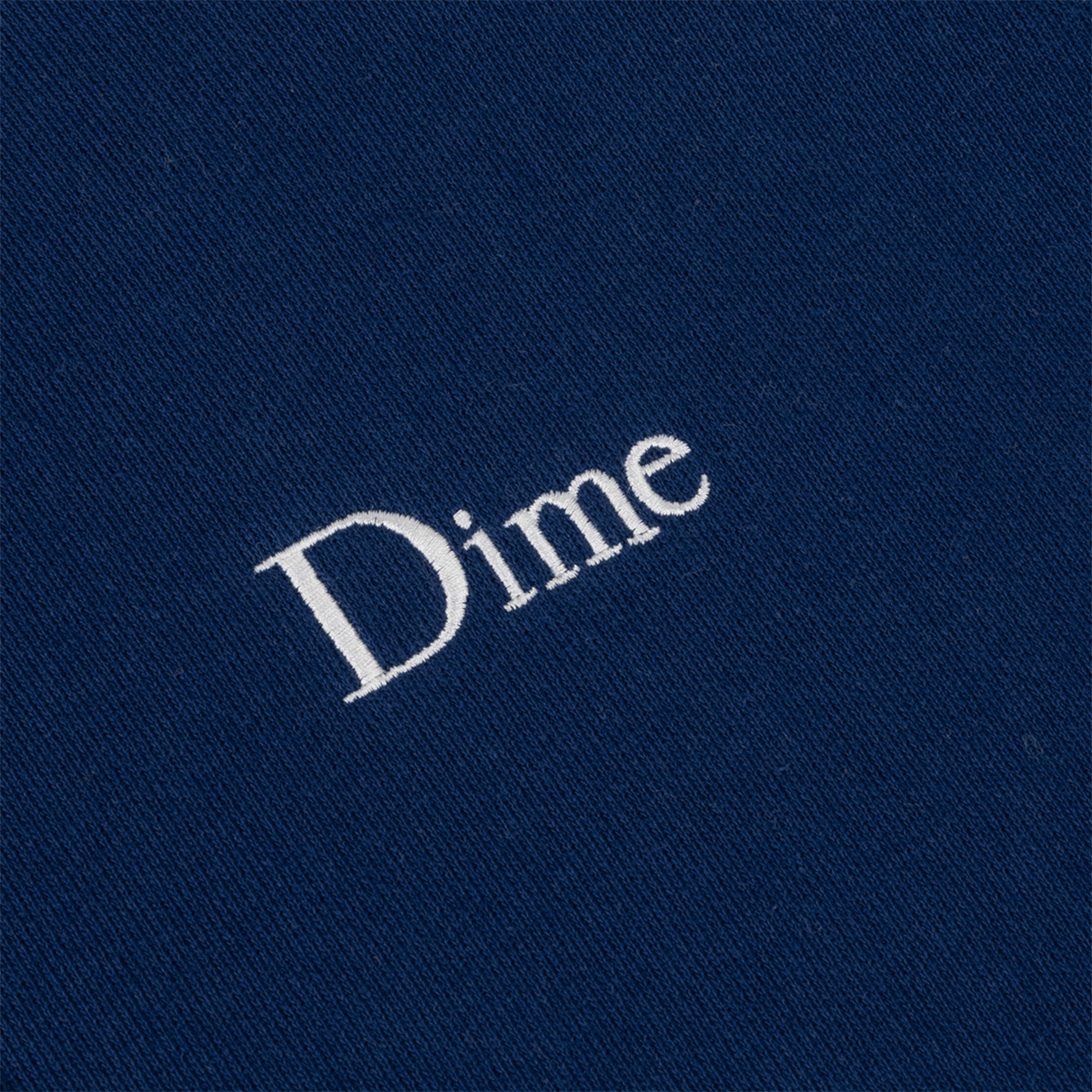 Dime Classic Small Logo Zip Hooded Sweater Midnight Navy