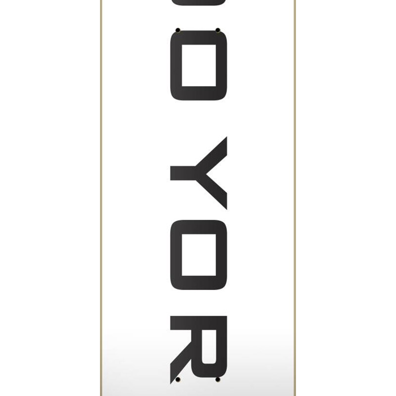 Zoo York OG 95 Logo Block Skateboard Deck White/Black/Grey 7.75