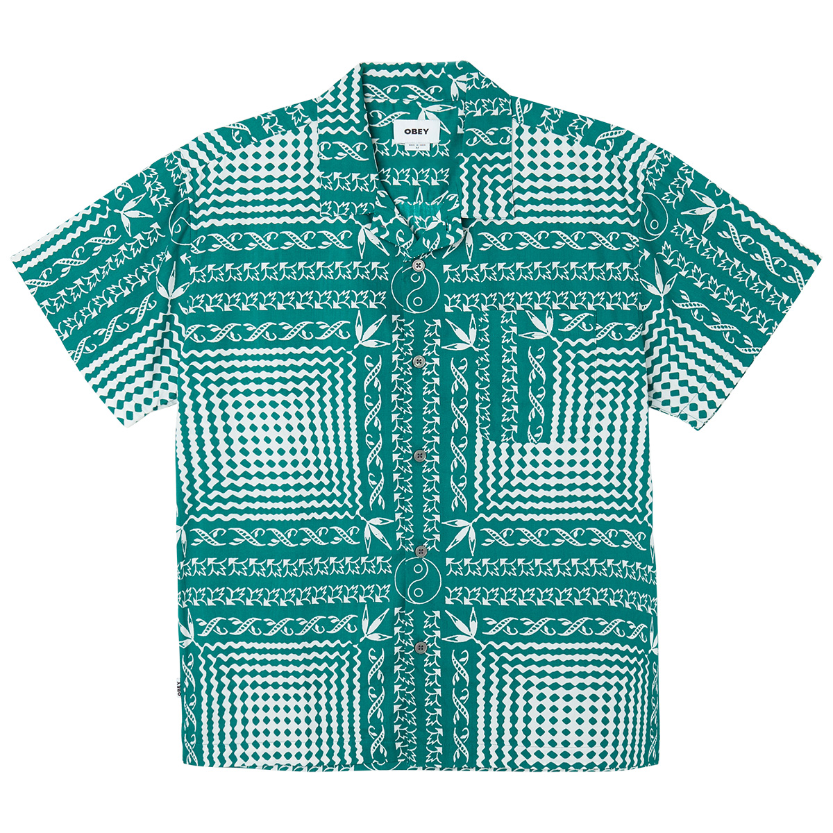 Obey Cortex Woven Shirt Aventurine Green