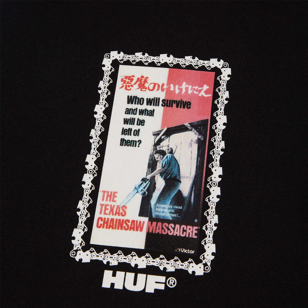 HUF x Chainsaw Dual Chain Longsleeve T-Shirt Black HUF x Chainsaw Dual Chain Longsleeve T-Shirt Black