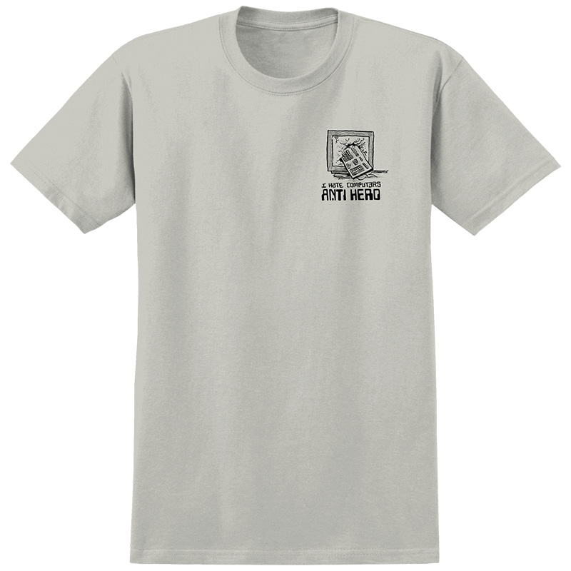 Anti Hero I Hate Computers T-Shirt Ice Grey Anti Hero I Hate Computers T-Shirt Ice Grey
