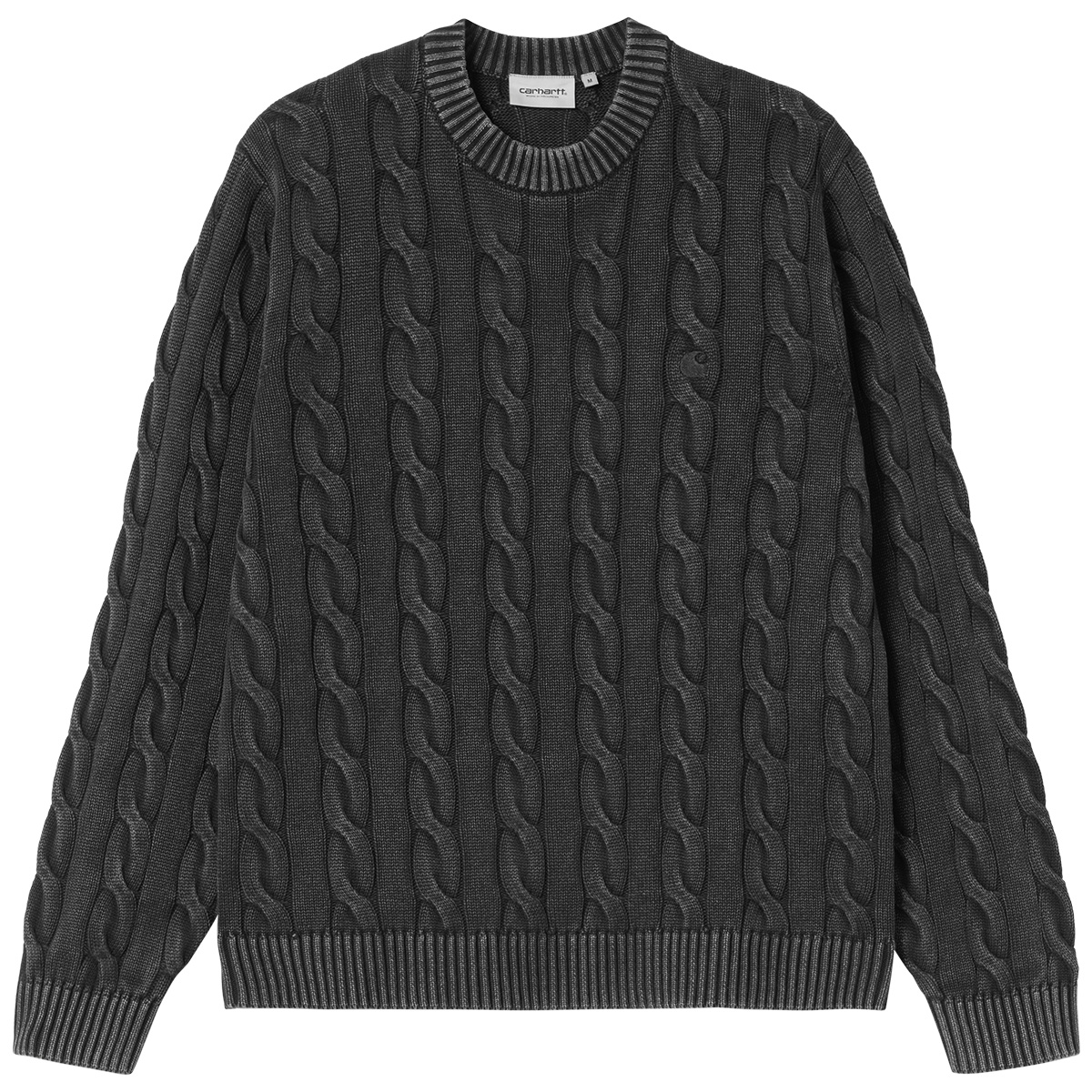 Carhartt WIP Carter Sweater Black Garment Dyed