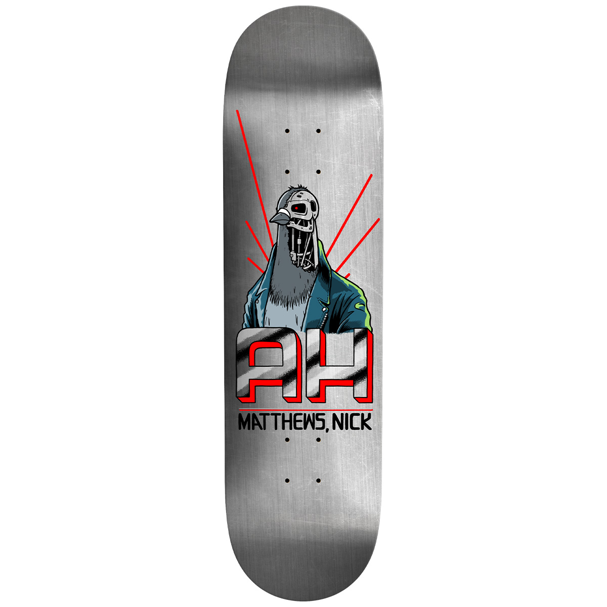 Anti Hero Nick Matthews The Pigeonator Skatboard Deck Silver 8.25