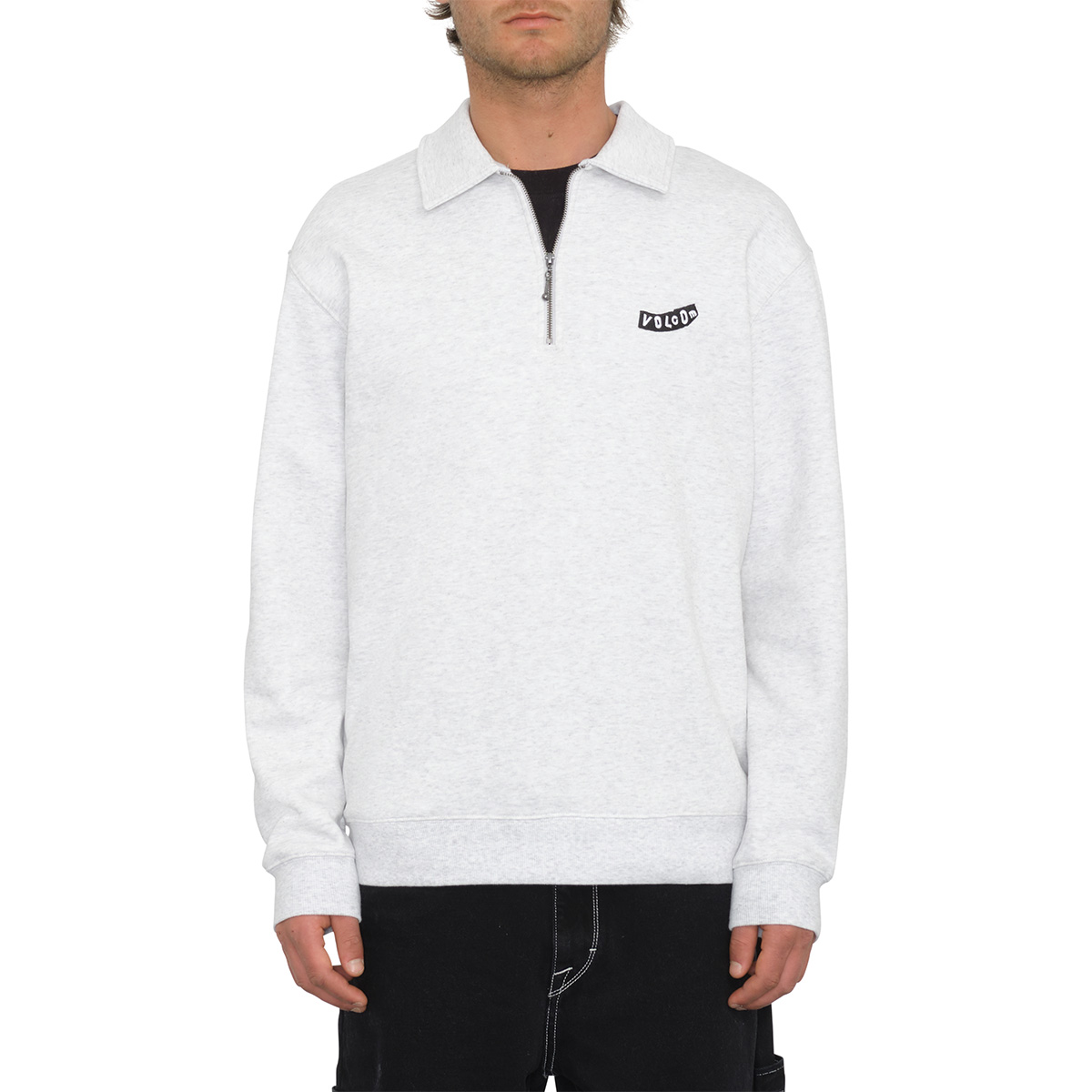 Volcom Nevermine Terry Crewneck Sweater Bone Heather Volcom Nevermine Terry Crewneck Sweater Bone Heather