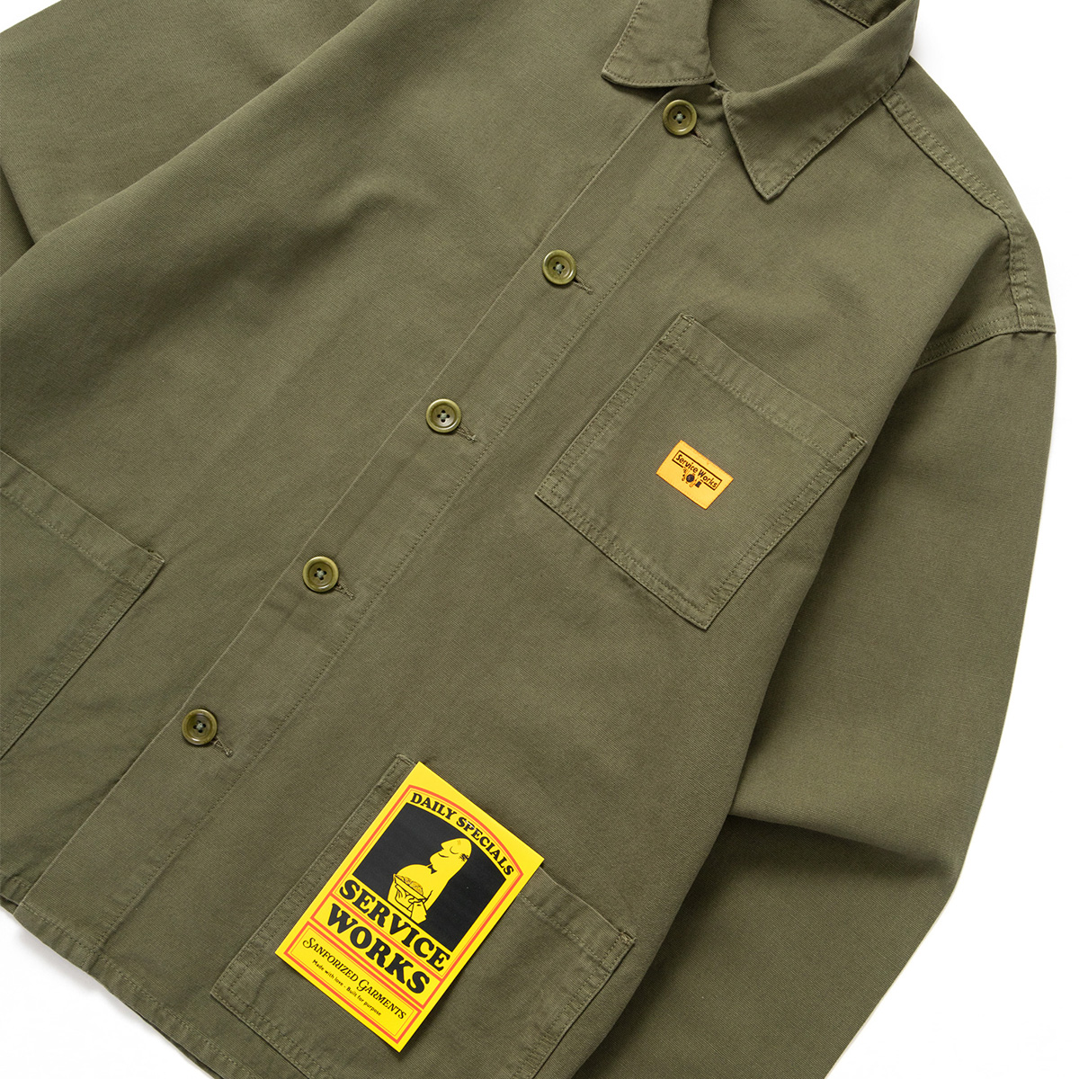 Service Works Canvas Chore Shirt Olive