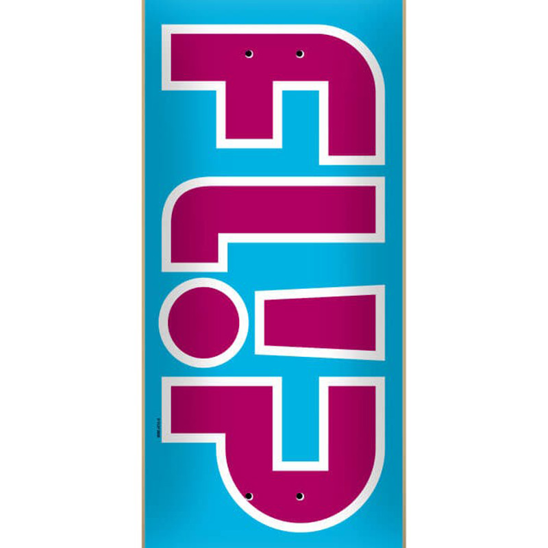 Flip Team Outlined Skateboard Deck Light Blue 8.13