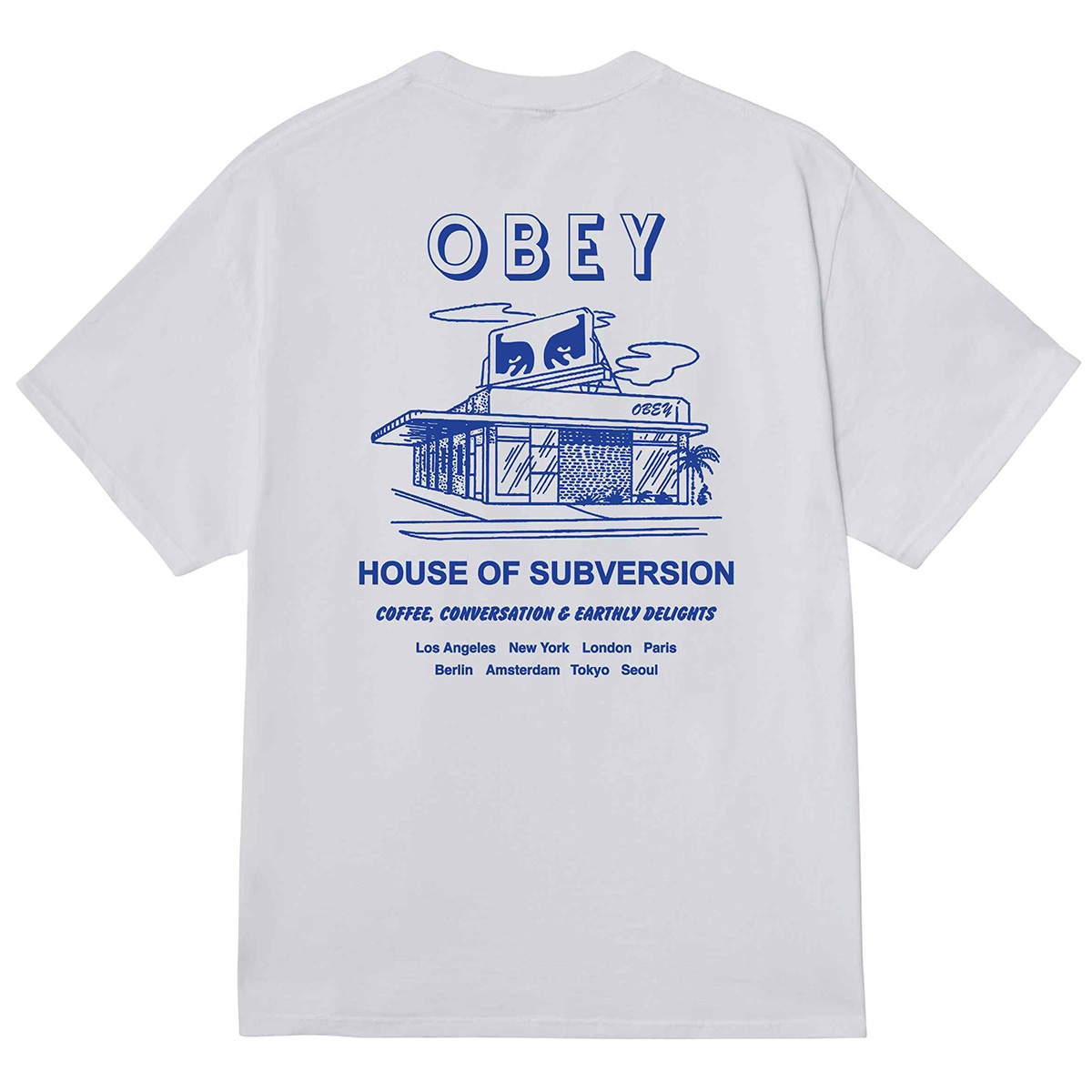 Obey House Of Subversion T-Shirt White Obey House Of Subversion T-Shirt White