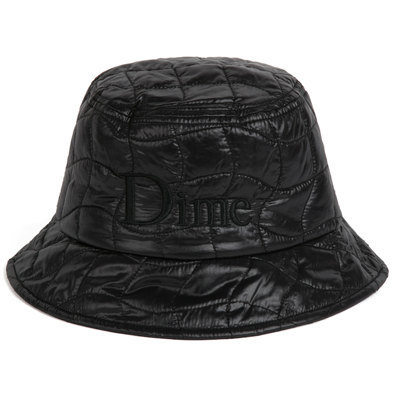 Dime Quilted Outline Bucket Hat Black