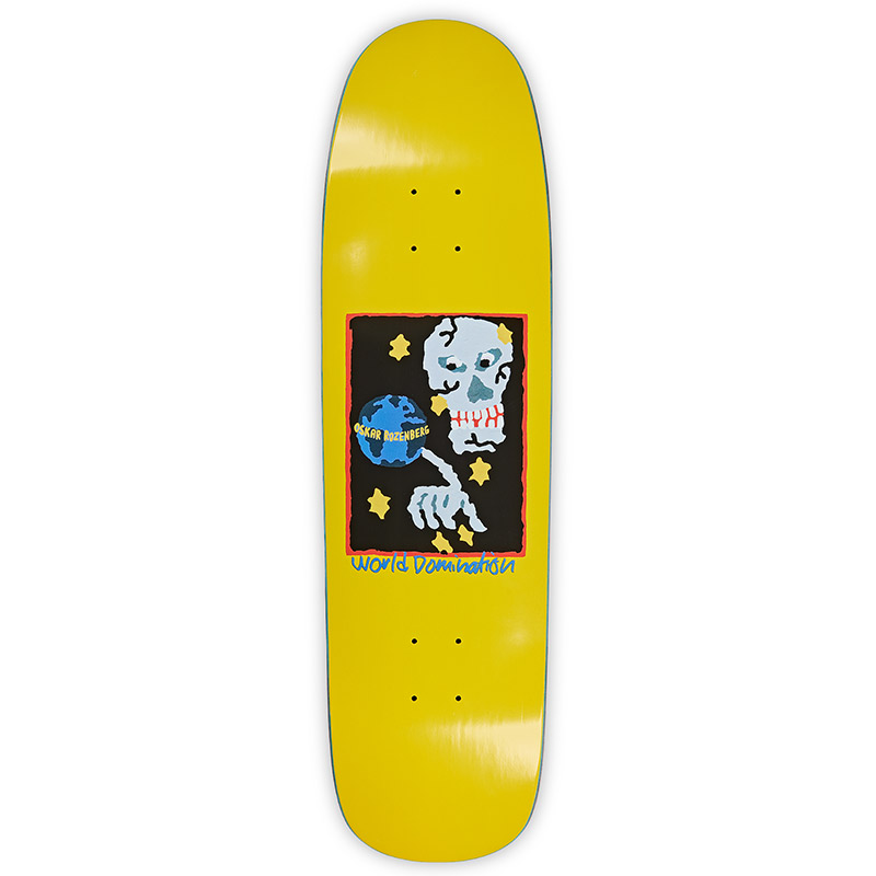 Polar Oskar Rozenberg World Domination Skateboard Deck Yellow P9
