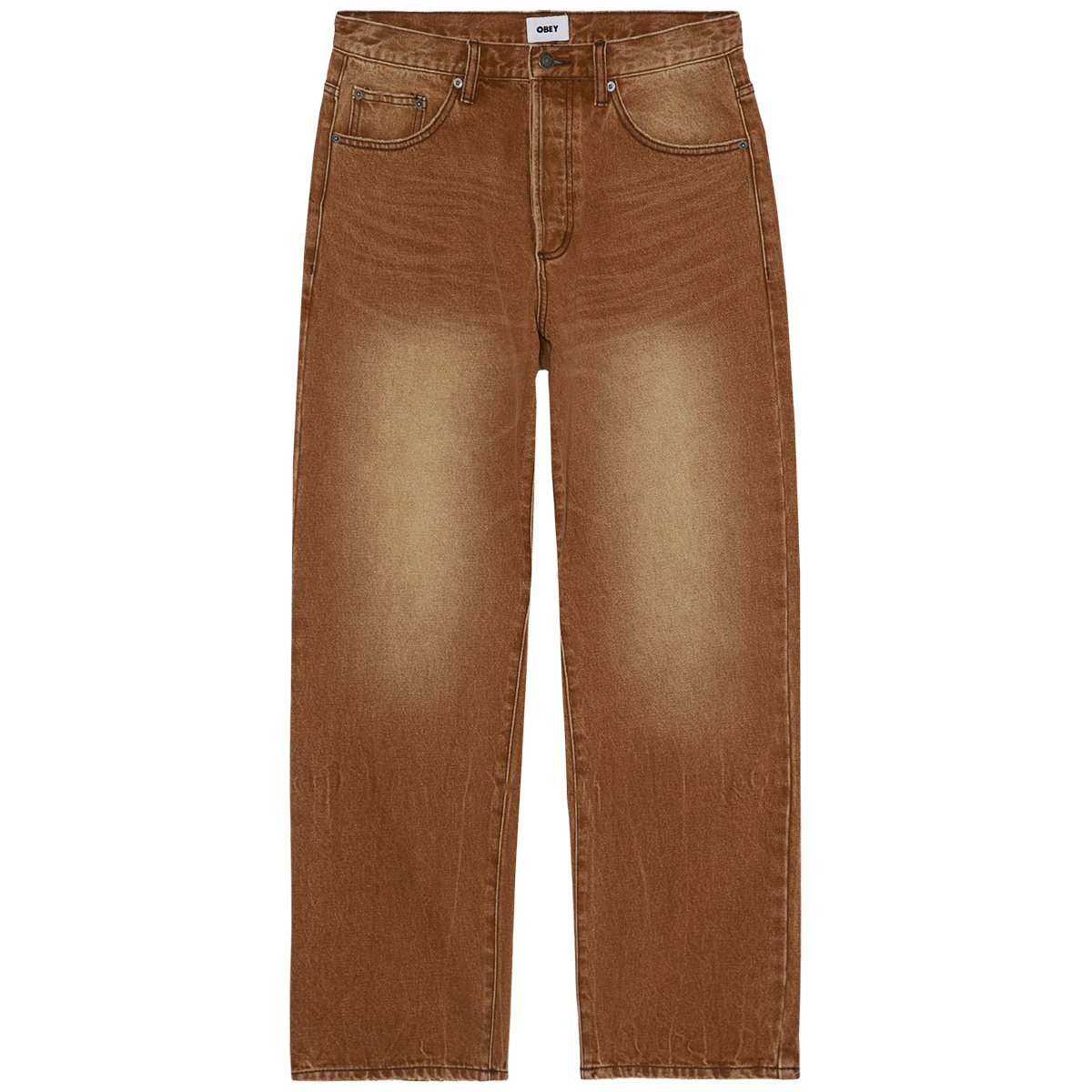 Obey Boxcar Straight Leg Denim Archive Brown