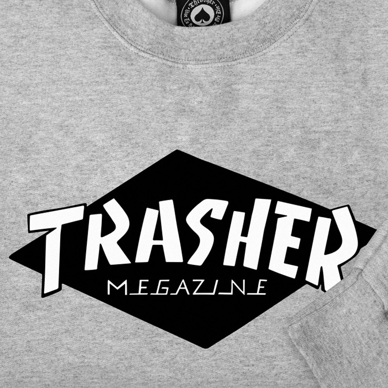 Thrasher x Parra Trasher Crewneck Sweater Grey Thrasher x Parra Trasher Crewneck Sweater Grey