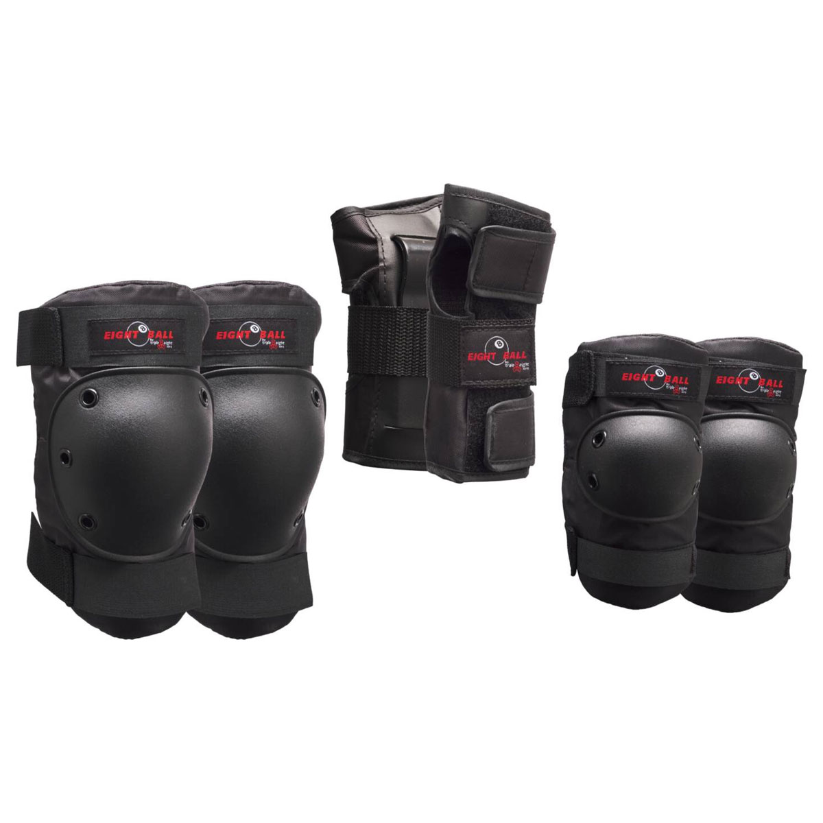Eight Ball by Triple Eight Protection Pad Set 3-pack Matte Black