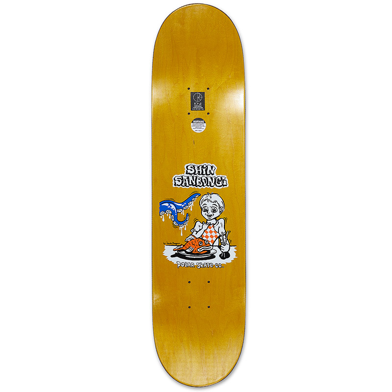 Polar Shin Sanbongi Fish Head Skateboard Deck Assorted Woodstain 8.5