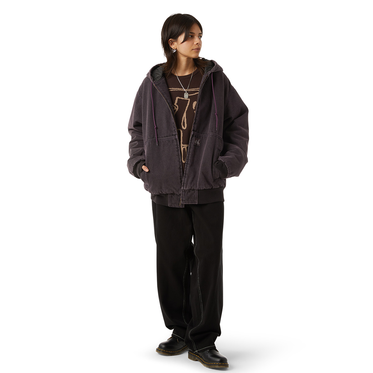 HUF Boulder Work Jacket Raisin | Skatestore