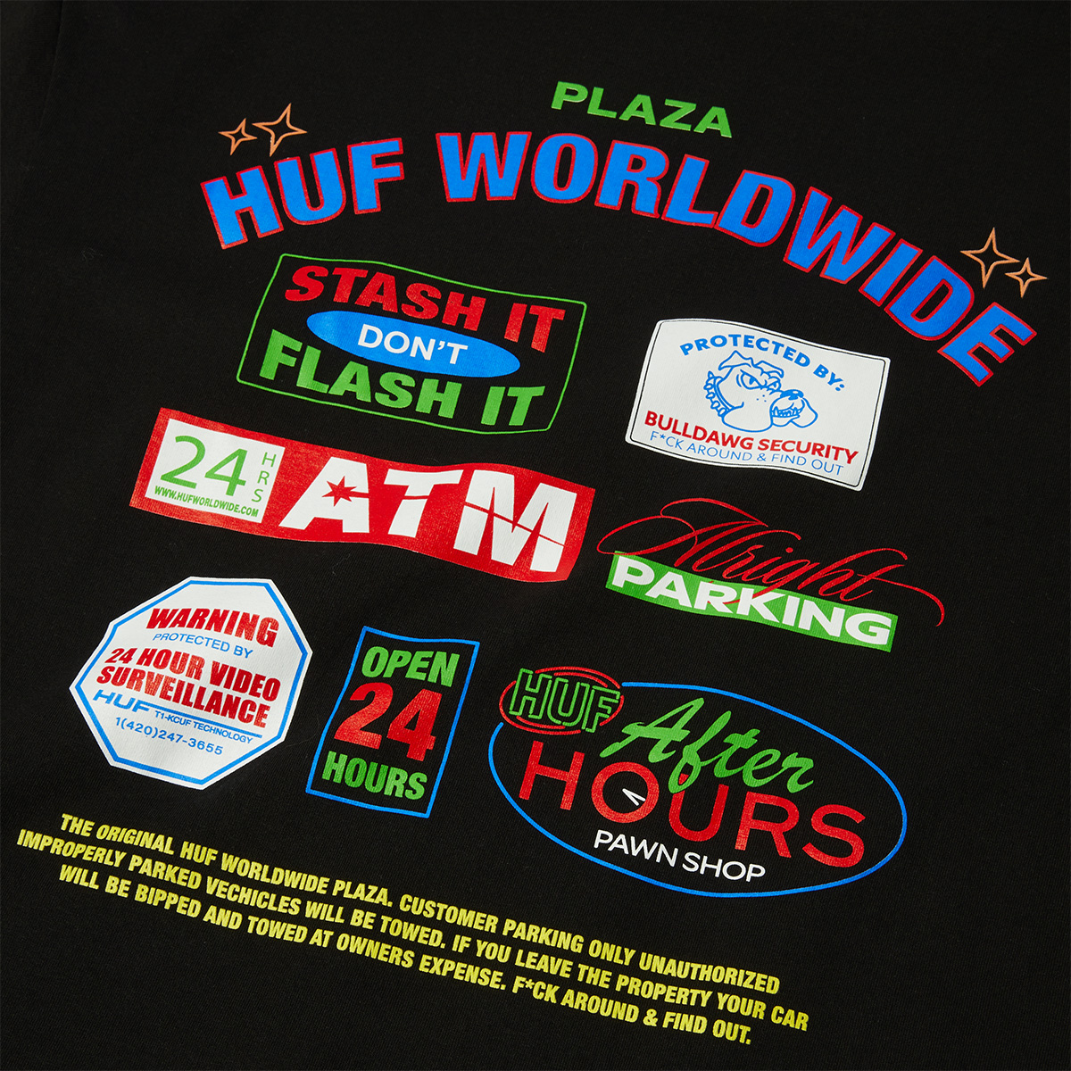 HUF Promo T-Shirt Black HUF Promo T-Shirt Black