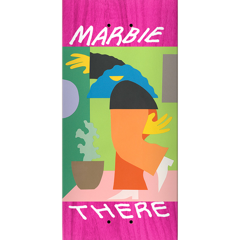 There Marbie Trying To Be Cool Skateboard Deck Pink 8.25 There Marbie Trying To Be Cool Skateboard Deck Pink 8.25