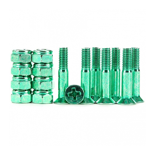 Industrial Anodized Phillips Hardware Green 1 Inch