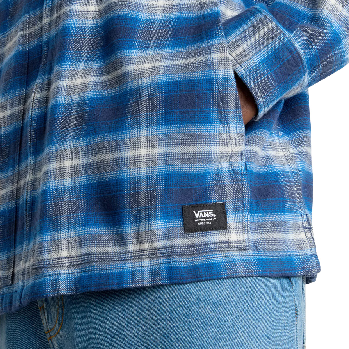 Vans Montwood Zip Flannel Shirt Dress Blues/True Blue Vans Montwood Zip Flannel Shirt Dress Blues/True Blue