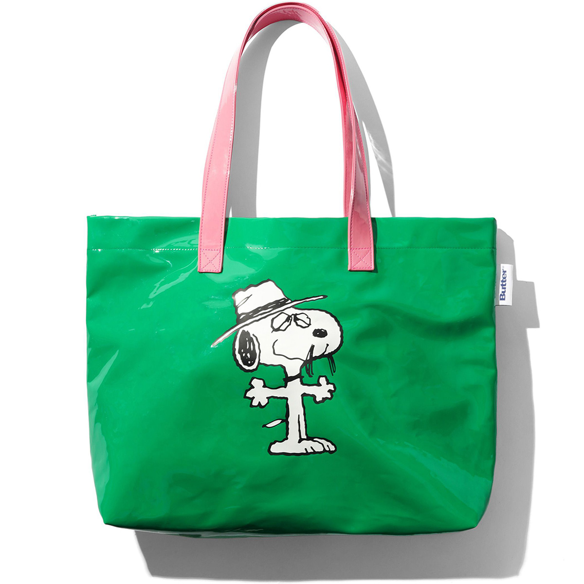 Butter Goods x Peanuts Shopper Tote Bag Green/Light Pink