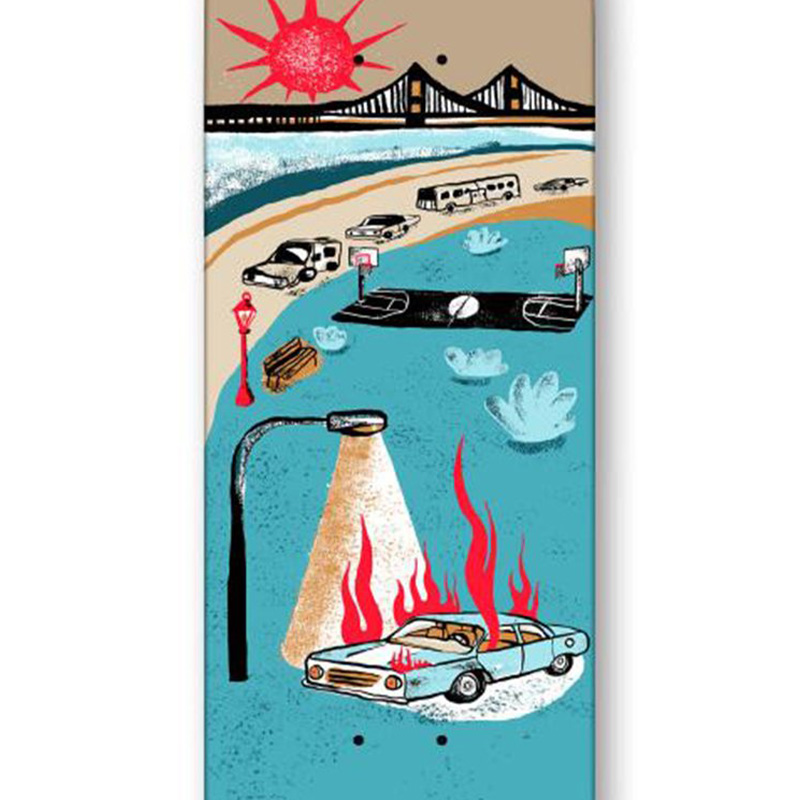 Traffic Courts City Blocks Skateboard Deck 8.0