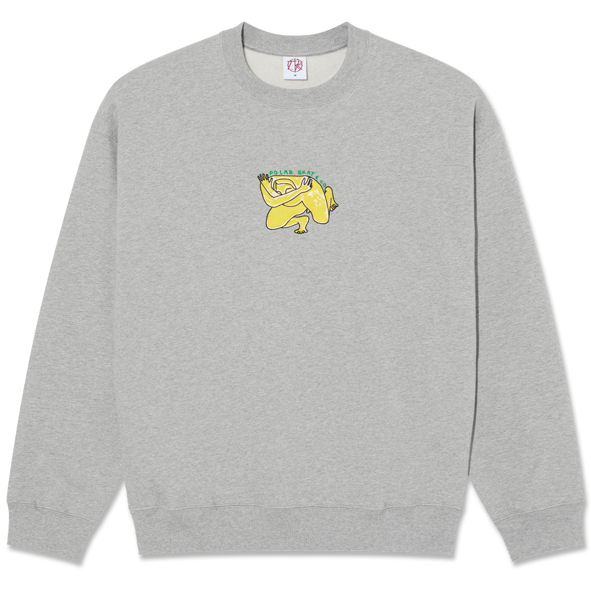 Polar Dave Shy Bow Crewneck Sweaters Heather Grey Polar Dave Shy Bow Crewneck Sweaters Heather Grey