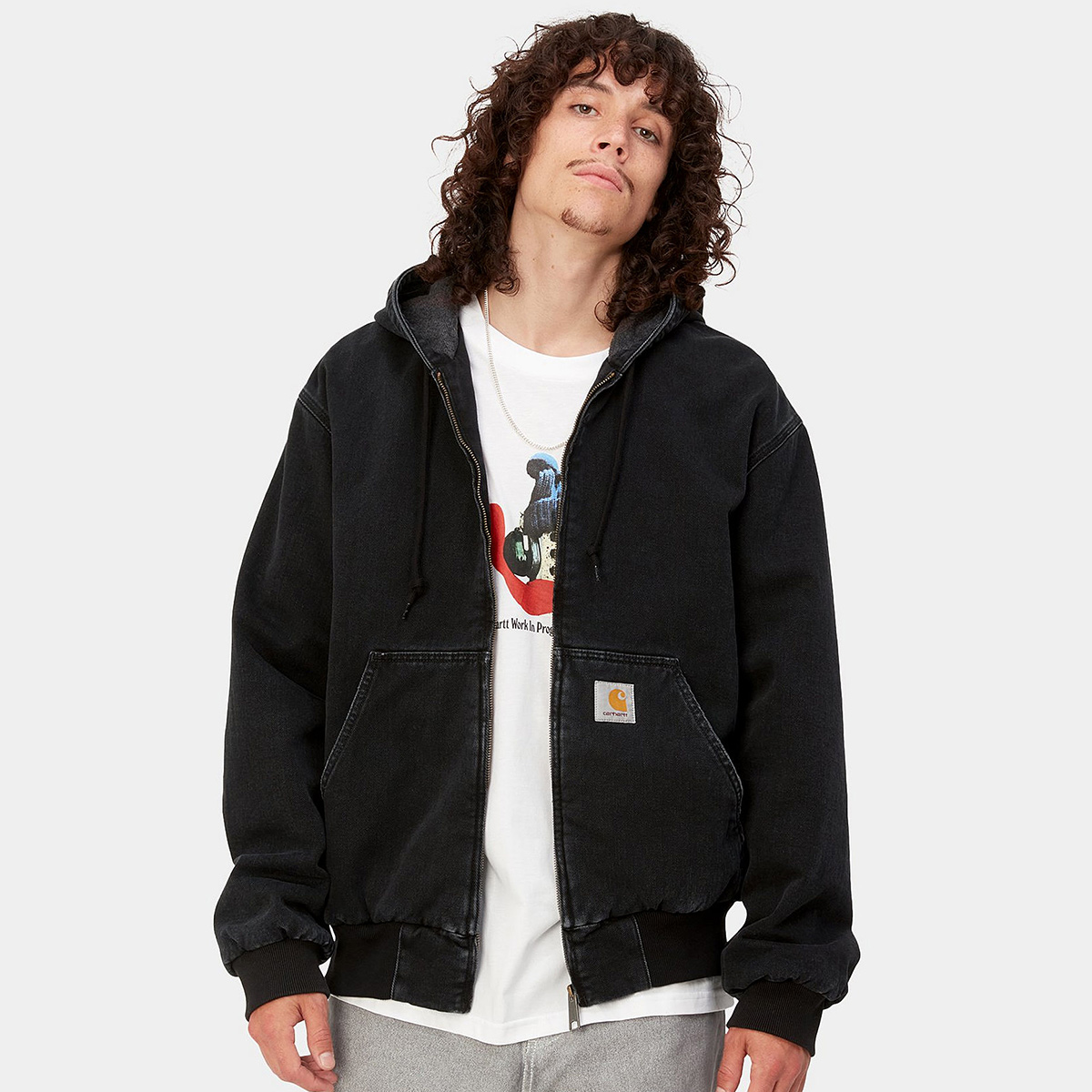 Carhartt WIP OG Active Jacket Black Stone Washed Carhartt WIP OG Active Jacket Black Stone Washed