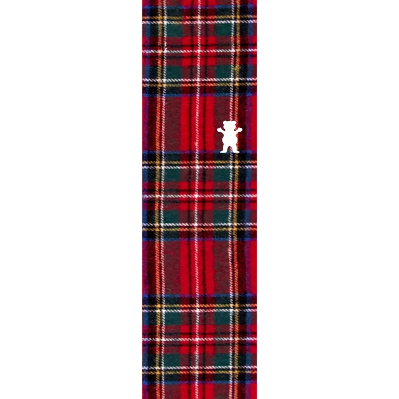 Grizzly Plaid OG Bear Griptape Sheet Red 1