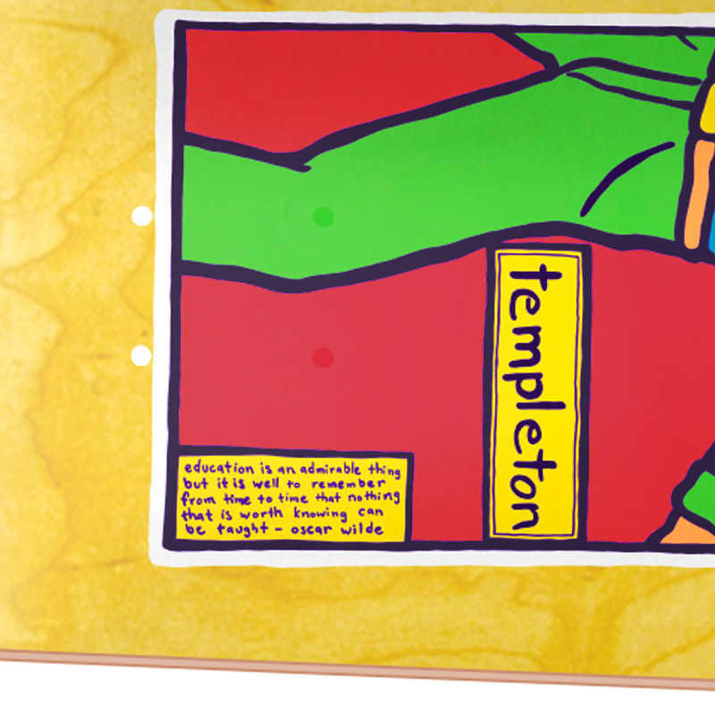 New Deal Templeton Man V-Ply HT Skateboard Deck Yellow 9.625 New Deal Templeton Man V-Ply HT Skateboard Deck Yellow 9.625