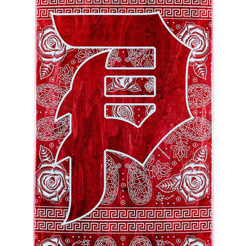 Primitive Dirty P Paisley Skateboard Deck Burgundy 8.0