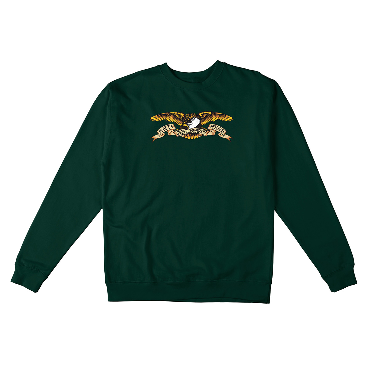 Anti Hero Eagle Crewneck Sweater Dark Green/Black