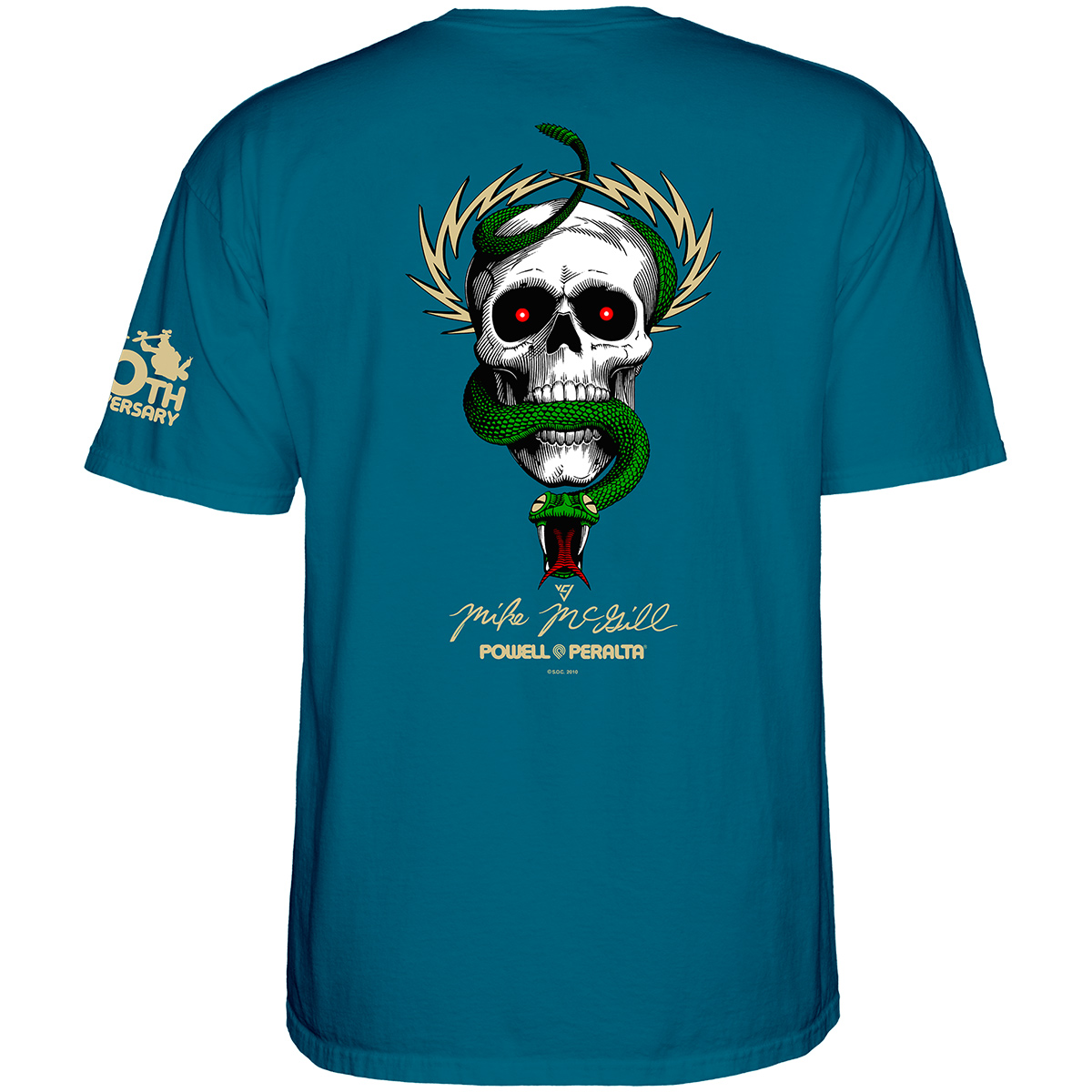 Powell Peralta Mike McGill 40th Anniversary McTwist T-shirt Galapagos Blue