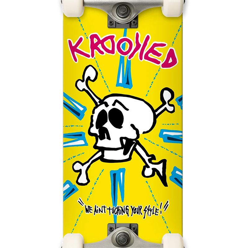 Krooked Style Complete Skateboard Yellow 8.0 Krooked Style Complete Skateboard Yellow 8.0