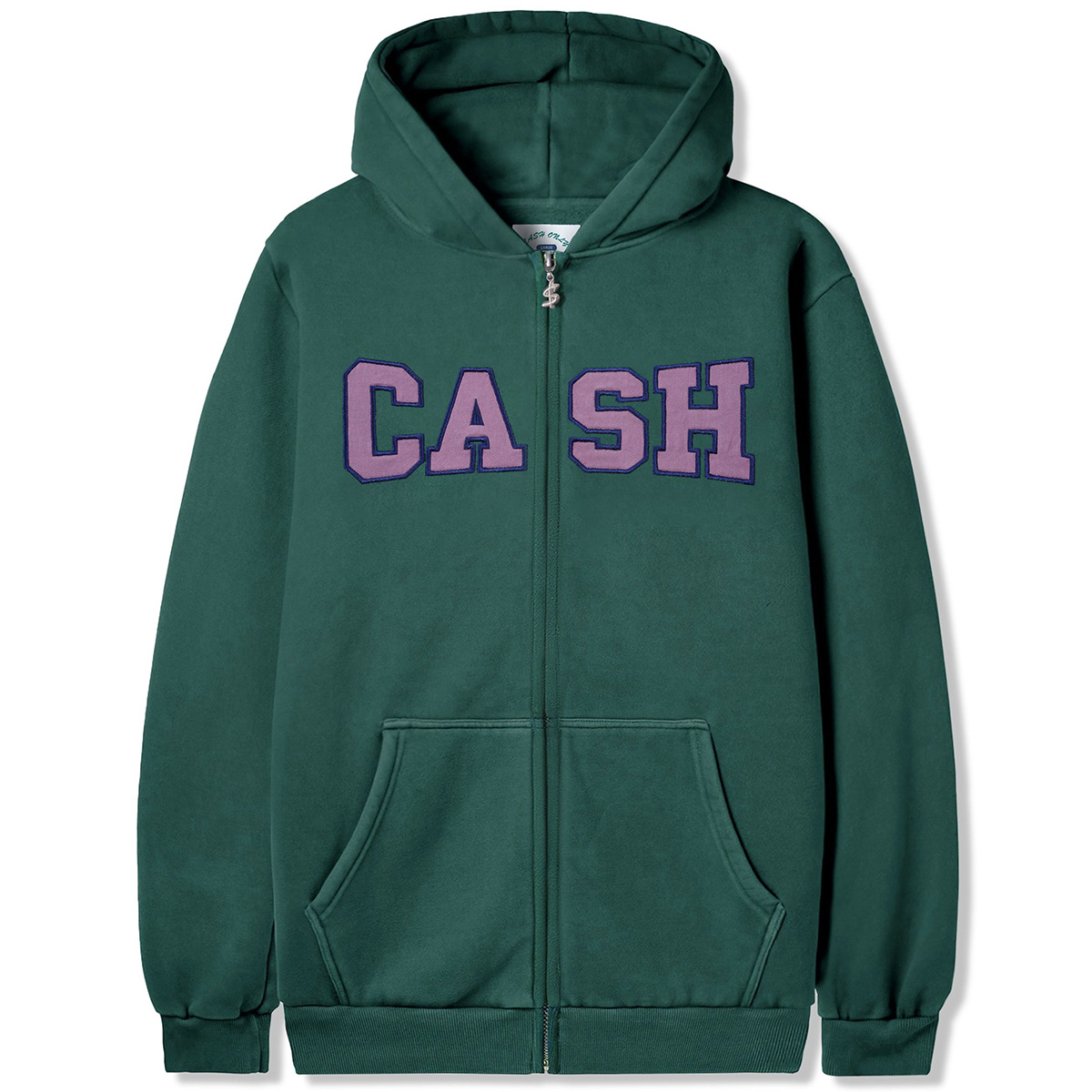 Cash Only Campus Zip-Thru Hoodie Washed Forest Cash Only Campus Zip-Thru Hoodie Washed Forest