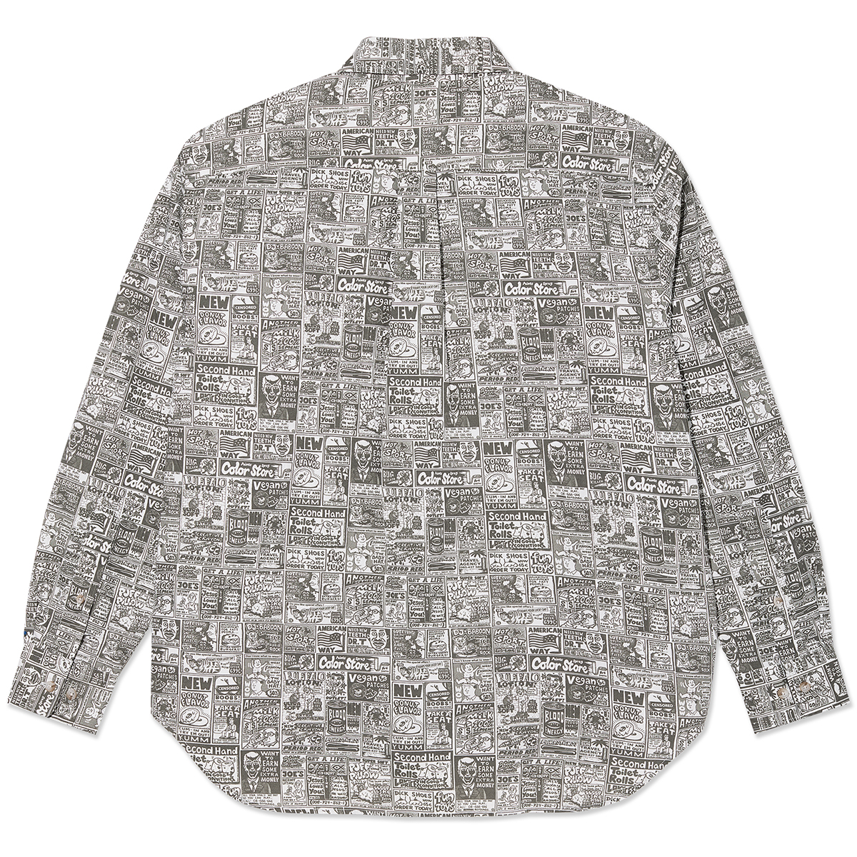 Polar Ben Longsleeve Shirt Newspaper Light Grey