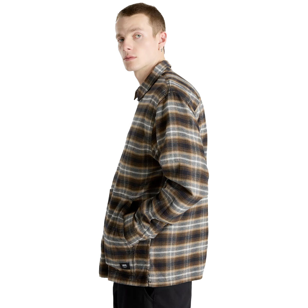 Vans Montwood Zip Flannel Shirt Black/Sepia Vans Montwood Zip Flannel Shirt Black/Sepia