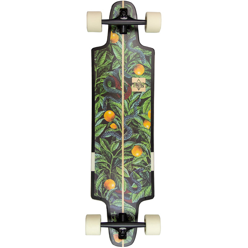 Dusters Harvest Complete Drop Through Longboard Green/Orange 36.0