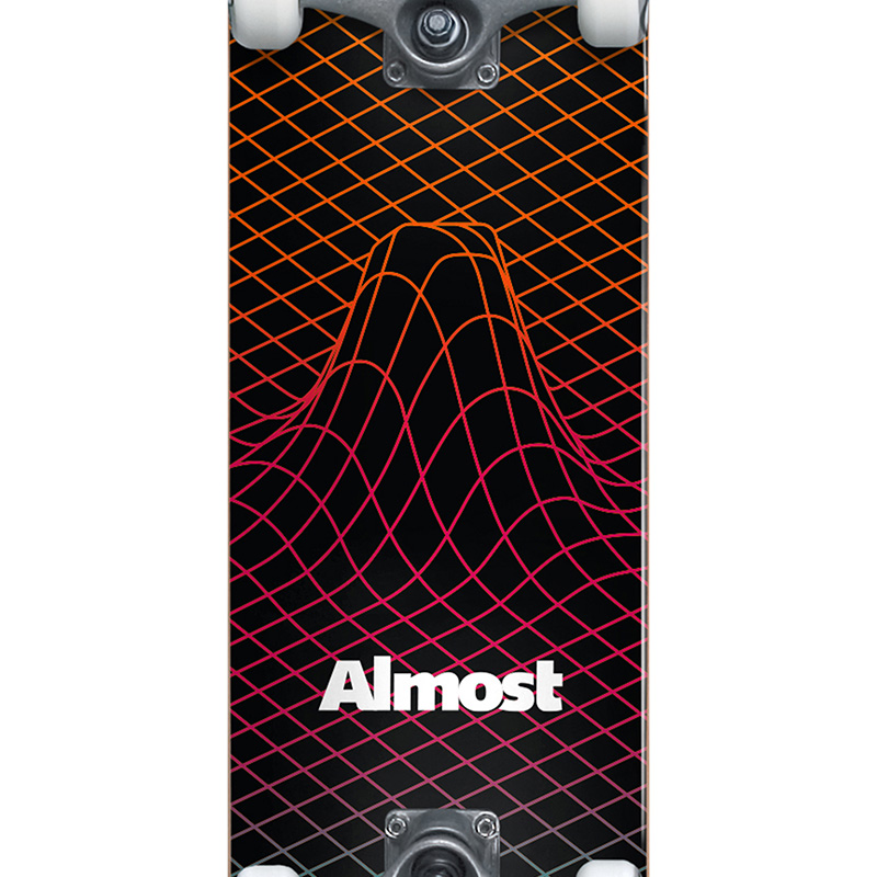 Almost VR Yth FP Complete Skateboard Black 7.25 Almost VR Yth FP Complete Skateboard Black 7.25