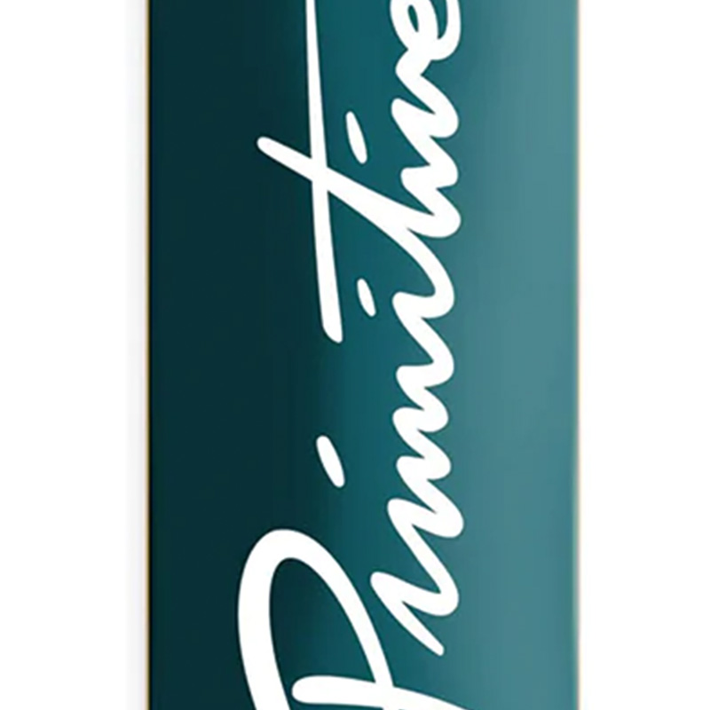 Primitive Nuevo Script Core Skateboard Deck Teal Green 8.0