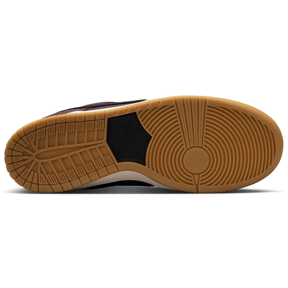 Nike SB Dunk Low Pro Iso Burgundy Crush/Black-Mystic Dates-Sail-Gum Lt Brown-Safety Orange