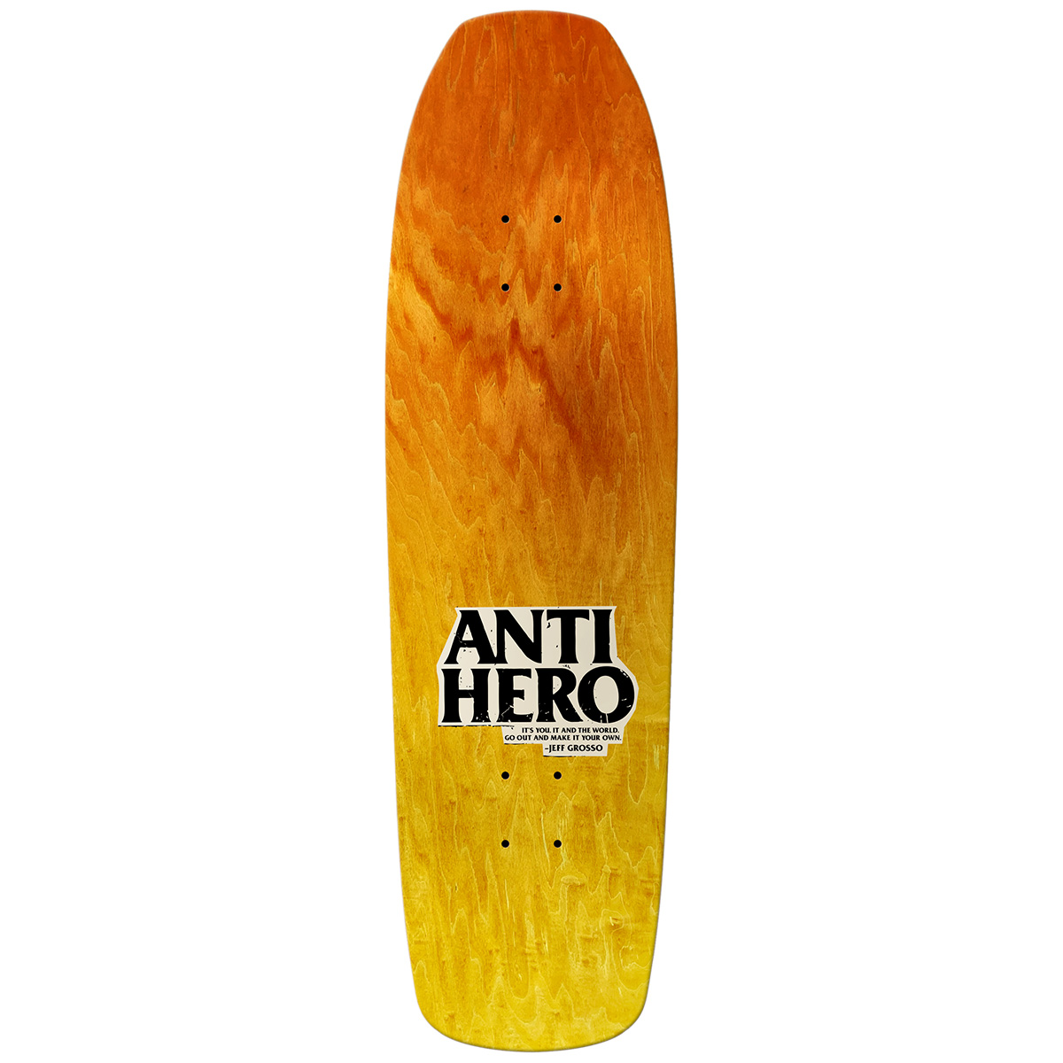 Anti Hero SSD Grosso Hand Plant Wheels Wells Square Edge Skateboard Deck Fade 9.25