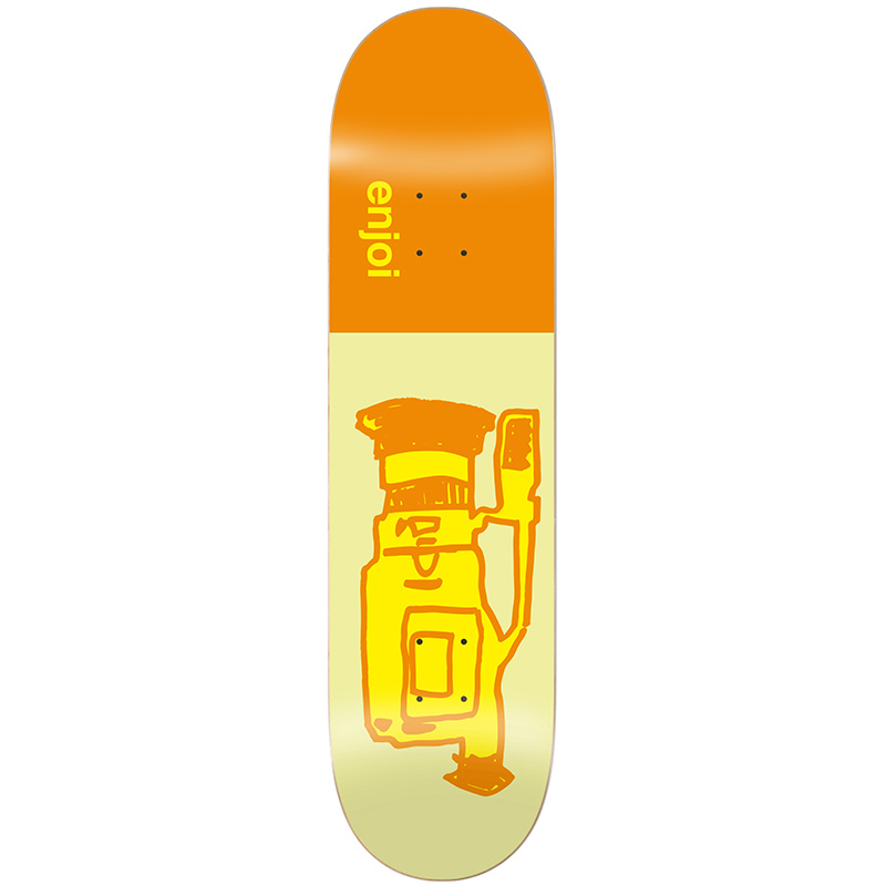 Enjoi Glitch R7 Skateboard Deck Orange 8.25 Enjoi Glitch R7 Skateboard Deck Orange 8.25