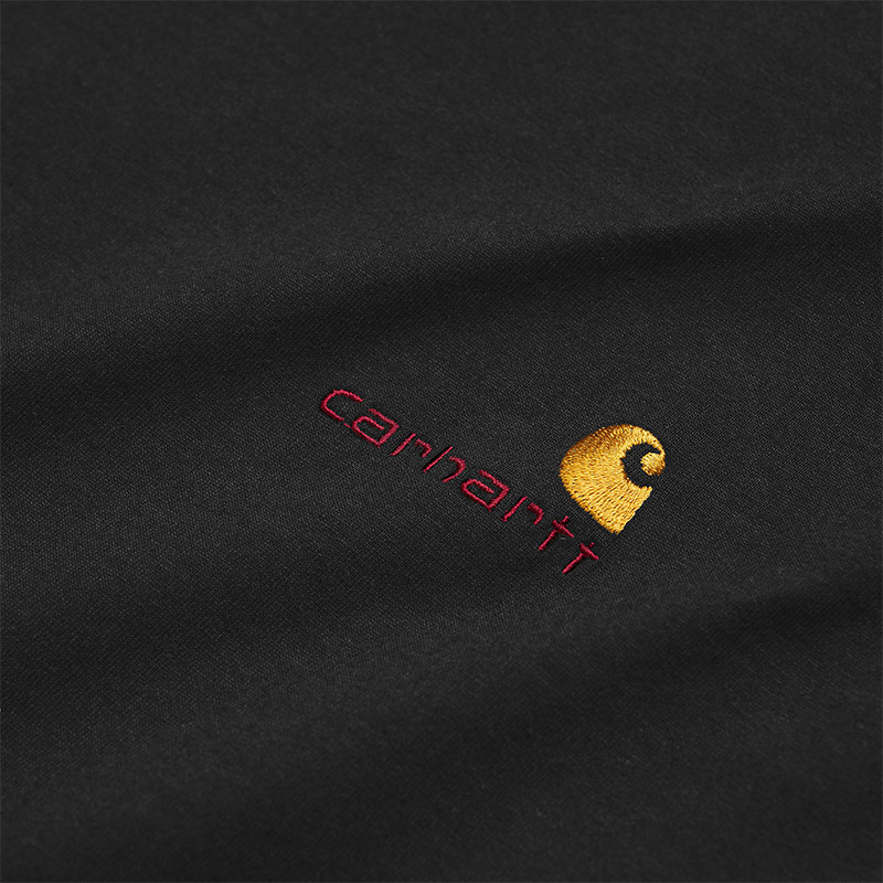 Carhartt WIP American Script Longsleeve T-Shirt Black Carhartt WIP American Script Longsleeve T-Shirt Black
