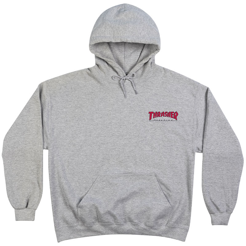 Thrasher Little Outline Hoodie Grey